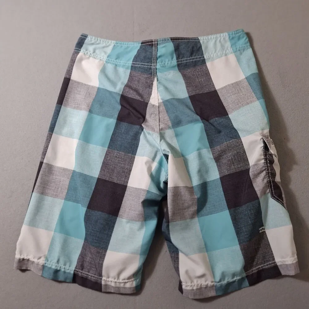 Billabong Hydrostretch Platinum X Board Shorts Mens 34x10 Plaid  Stretch